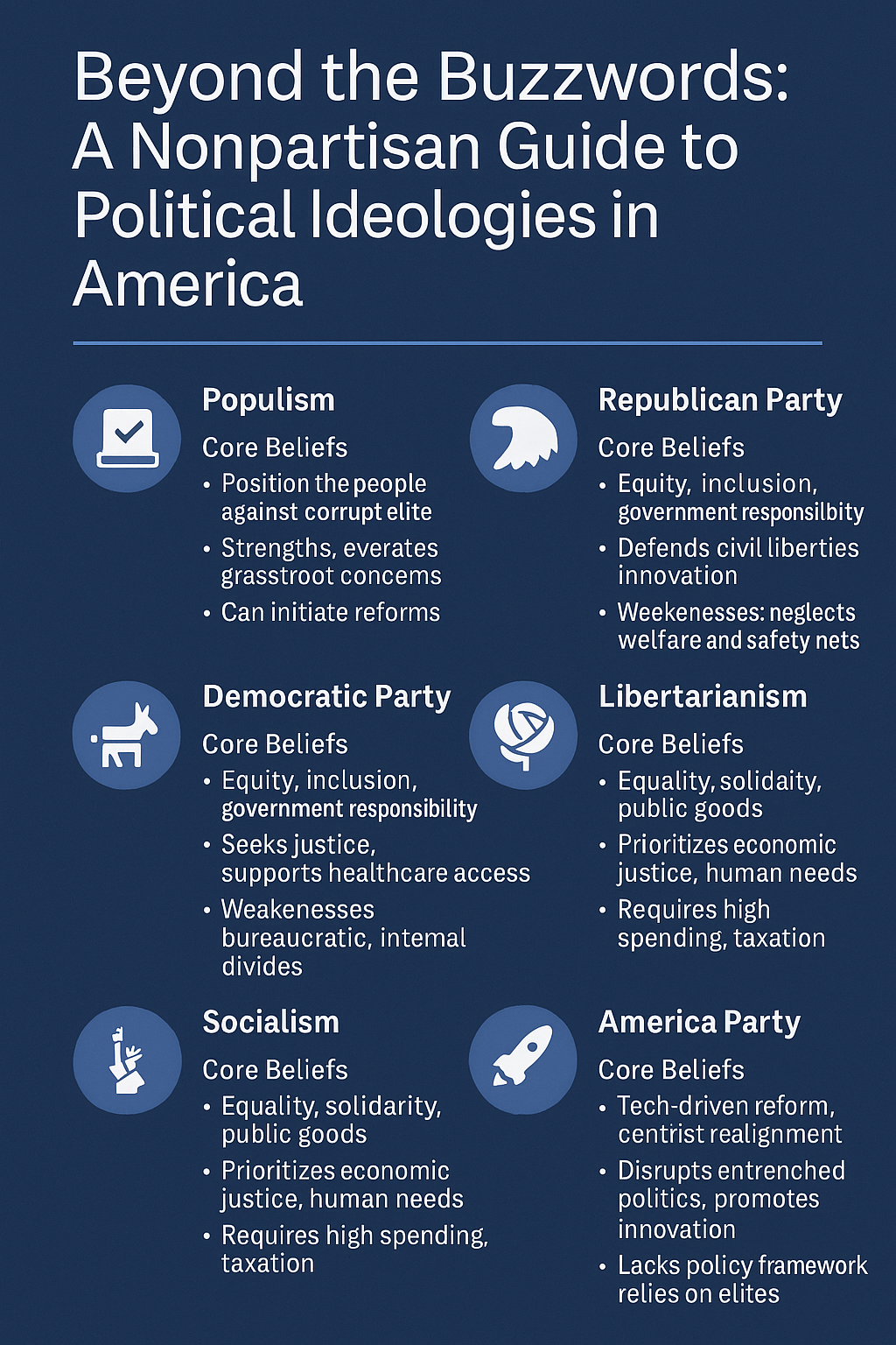 Beyond the Buzzwords: A Nonpartisan Guide to Political Ideologies in America